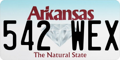 AR license plate 542WEX