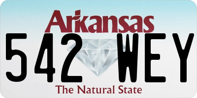 AR license plate 542WEY
