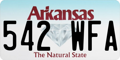 AR license plate 542WFA