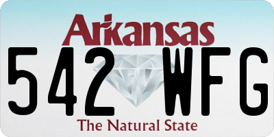 AR license plate 542WFG