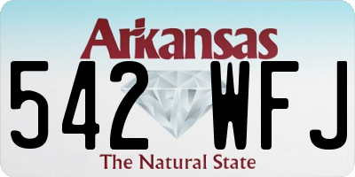 AR license plate 542WFJ