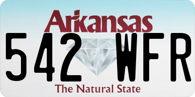 AR license plate 542WFR
