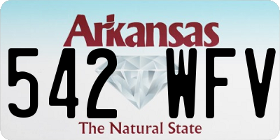 AR license plate 542WFV