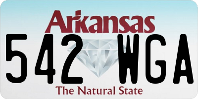 AR license plate 542WGA