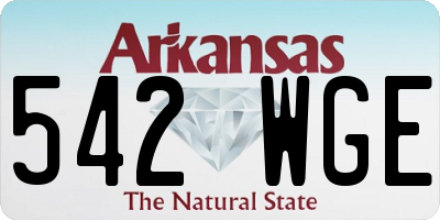 AR license plate 542WGE