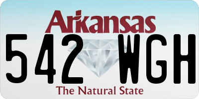 AR license plate 542WGH