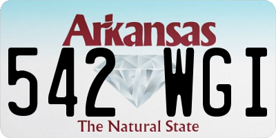AR license plate 542WGI