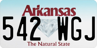 AR license plate 542WGJ