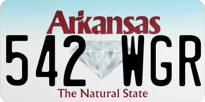 AR license plate 542WGR