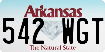 AR license plate 542WGT