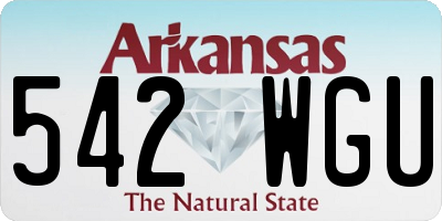 AR license plate 542WGU