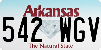 AR license plate 542WGV