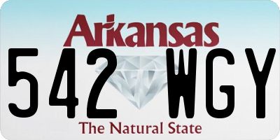 AR license plate 542WGY