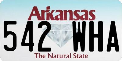 AR license plate 542WHA