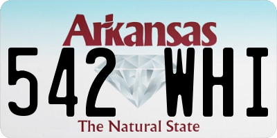 AR license plate 542WHI