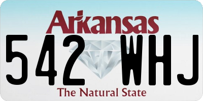 AR license plate 542WHJ