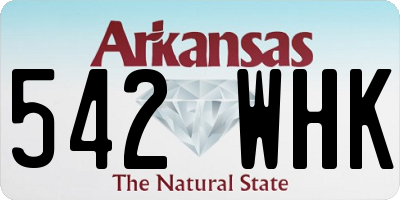 AR license plate 542WHK
