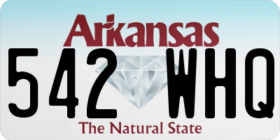AR license plate 542WHQ