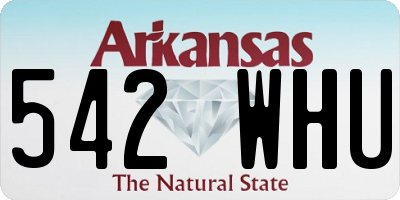 AR license plate 542WHU