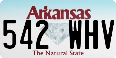 AR license plate 542WHV
