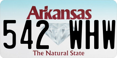 AR license plate 542WHW