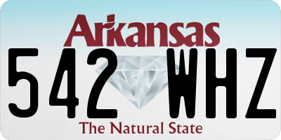 AR license plate 542WHZ