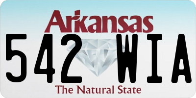 AR license plate 542WIA