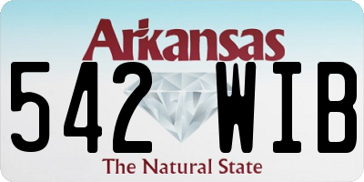 AR license plate 542WIB