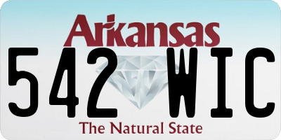 AR license plate 542WIC