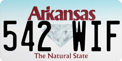 AR license plate 542WIF