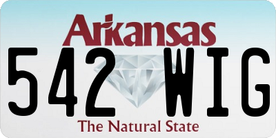 AR license plate 542WIG