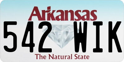 AR license plate 542WIK