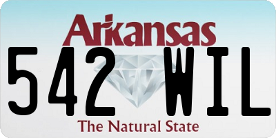 AR license plate 542WIL