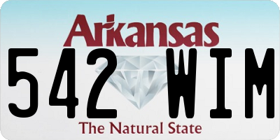 AR license plate 542WIM