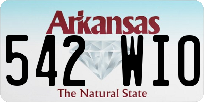 AR license plate 542WIO