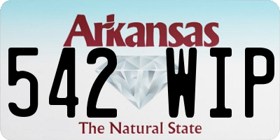 AR license plate 542WIP