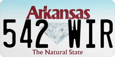 AR license plate 542WIR