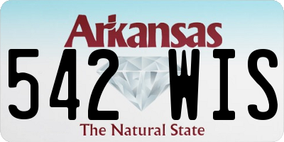 AR license plate 542WIS