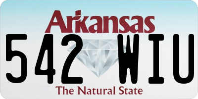 AR license plate 542WIU