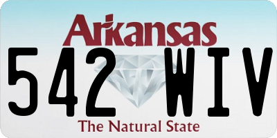AR license plate 542WIV