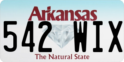 AR license plate 542WIX