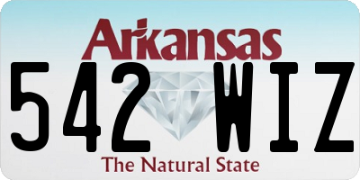 AR license plate 542WIZ