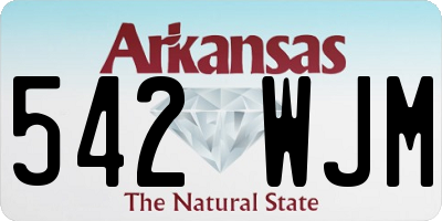 AR license plate 542WJM