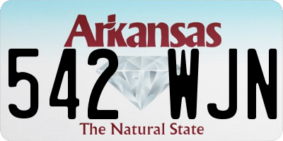 AR license plate 542WJN