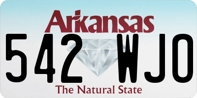 AR license plate 542WJO