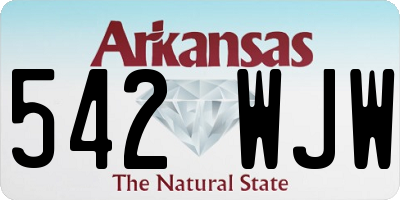AR license plate 542WJW