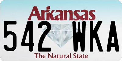 AR license plate 542WKA