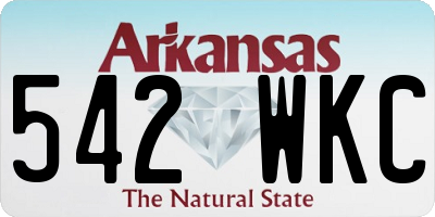 AR license plate 542WKC