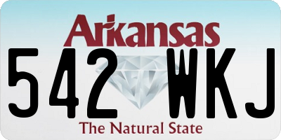 AR license plate 542WKJ