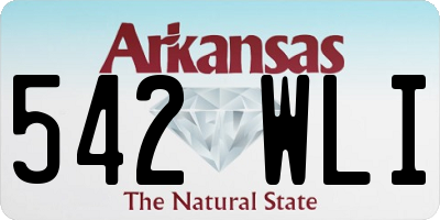 AR license plate 542WLI